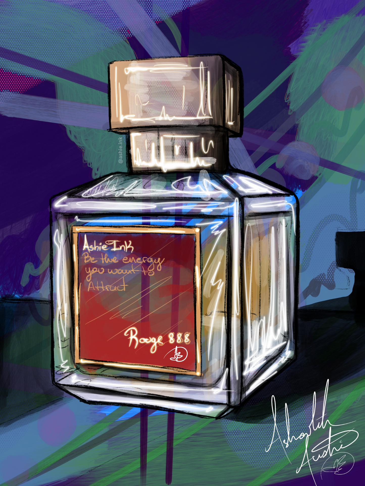 Rouge 888 Perfume, 2024 - Mini Print