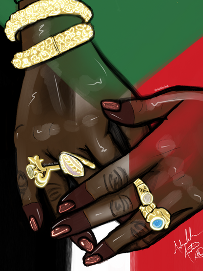 Sudanese Mother's Hands, 2024 - Mini Print