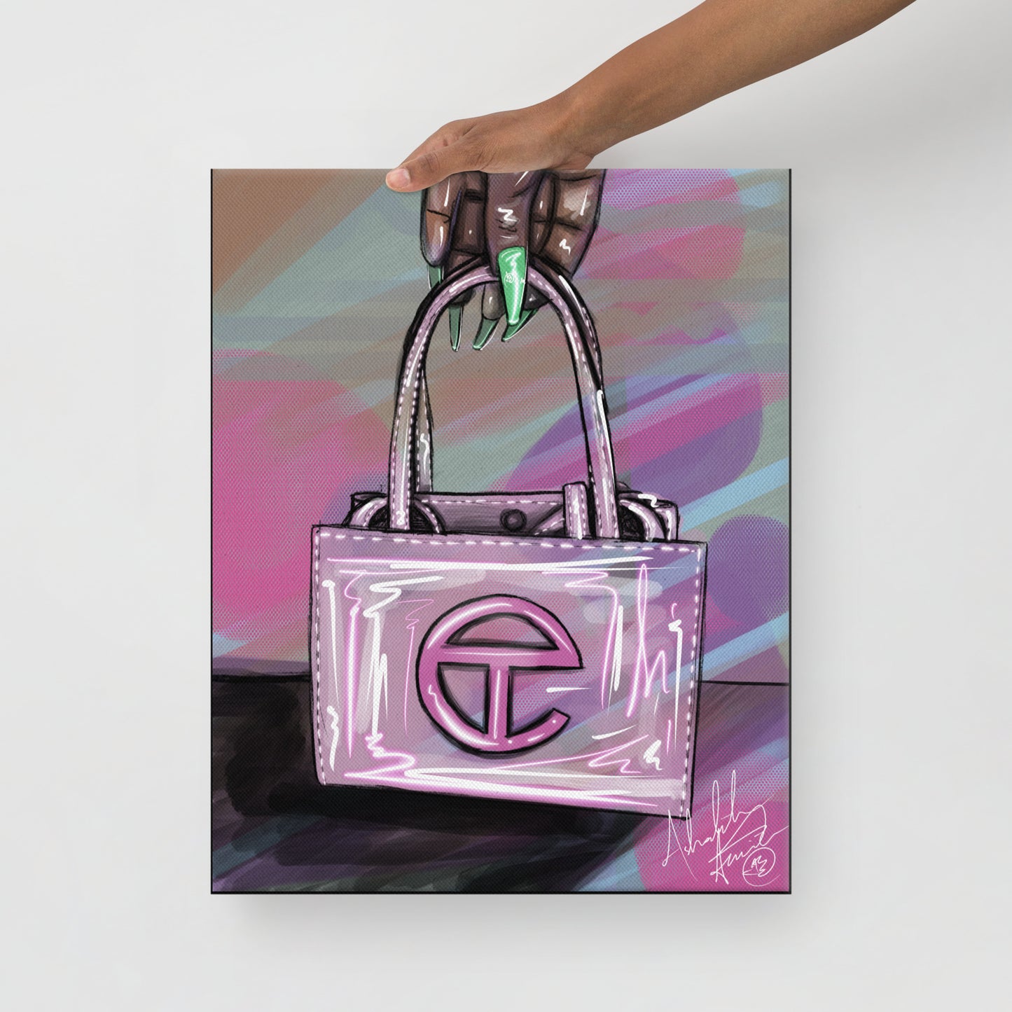 Pink Telfar Bag, 2024 - Canvas Print
