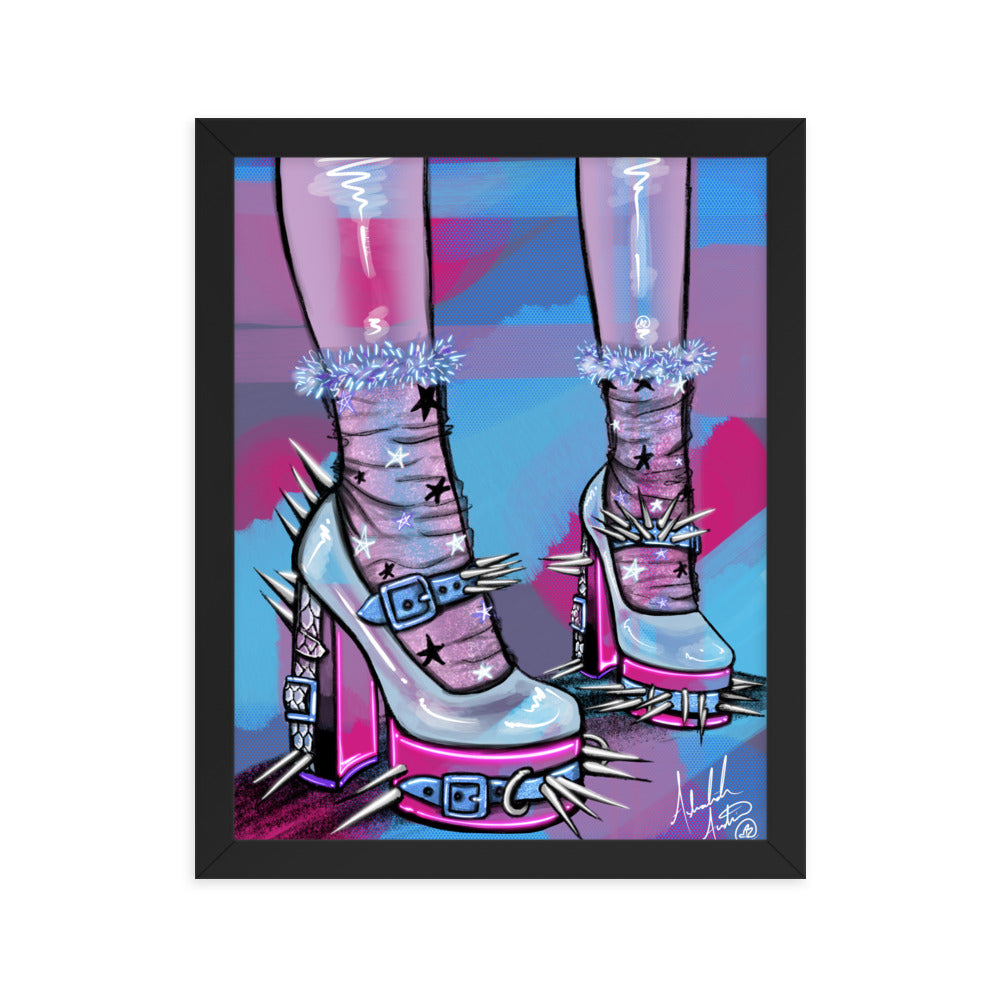 Icy Izzy's Shoes, 2024 - Framed Print