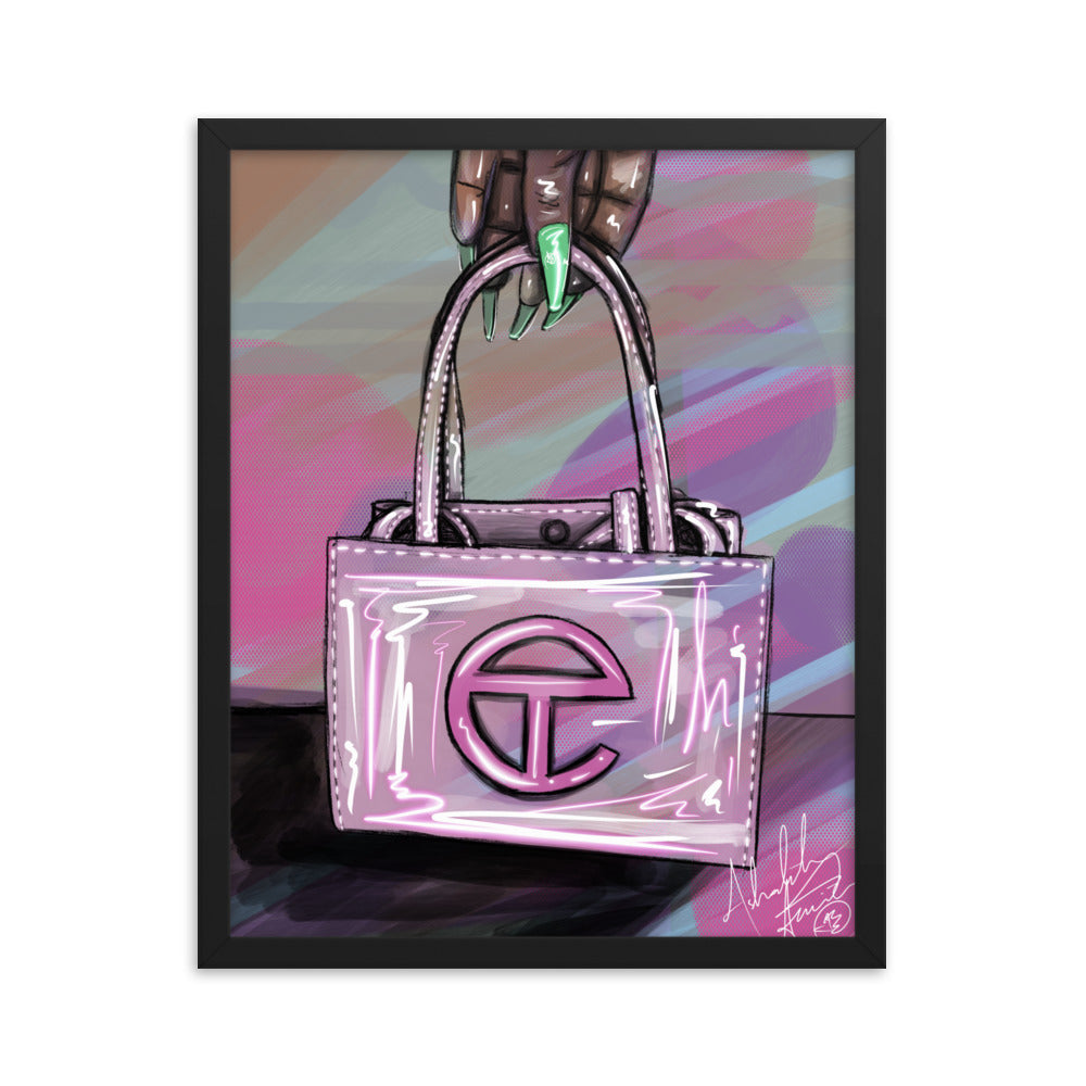 Pink Telfar Bag, 2024 - Framed Print