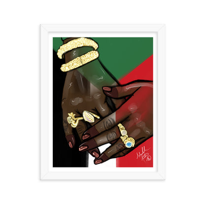 Sudanese Mother's Hands, 2024 - Framed Print