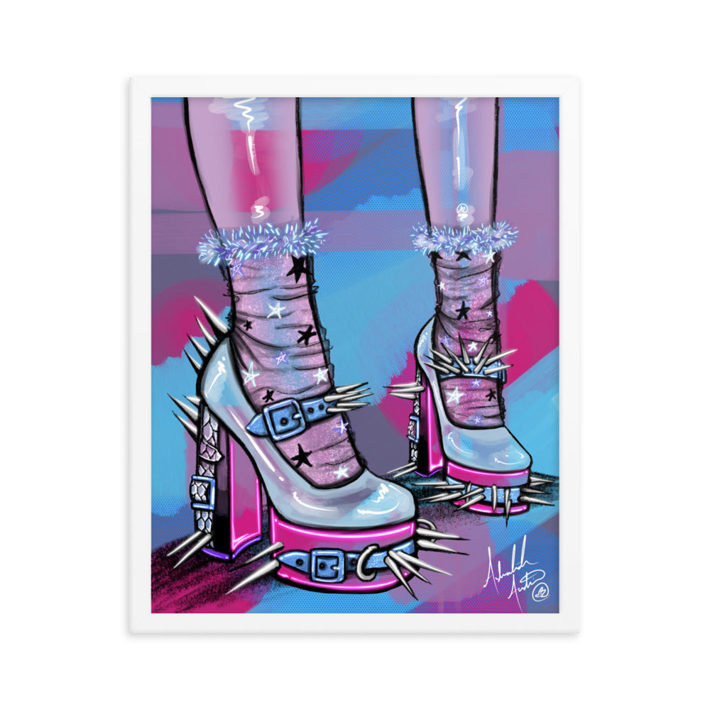 Icy Izzy's Shoes, 2024 - Framed Print