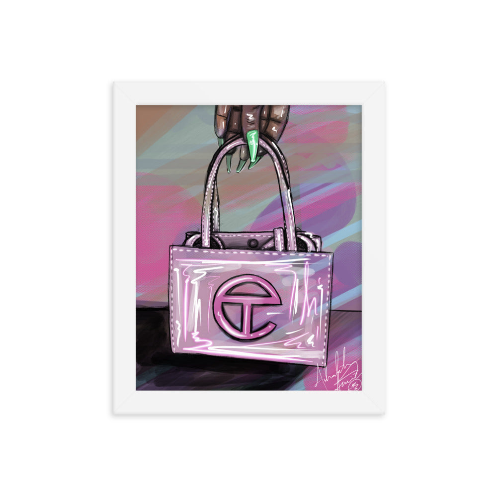Pink Telfar Bag, 2024 - Framed Print
